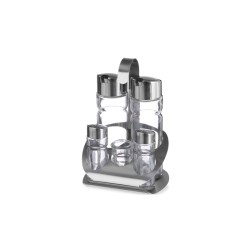 Set per condimento olio sale aceto pepe| Portacondimenti | Rausa