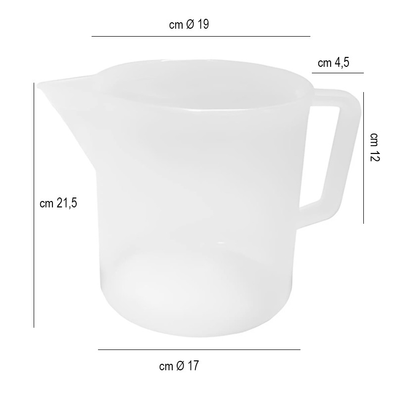 Caraffa graduata plastica   in Brocche graduate
