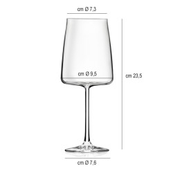Calice in vetro essential cl 65 Rcr bicchieri  in Calici vino rosso
