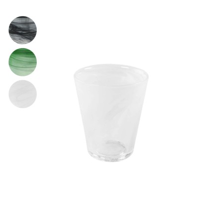 Bicchiere in vetro colorato conico | Bicchiere da tavola | rausa srl