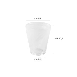 Bicchiere in vetro colorato conico   in Bicchieri