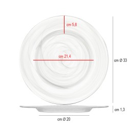 Sottopiatto in vetro colorato   in Porcellane