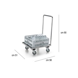 Carrello acciaio cestelli lavastoviglie Sirman  in Cestelli lavastoviglie