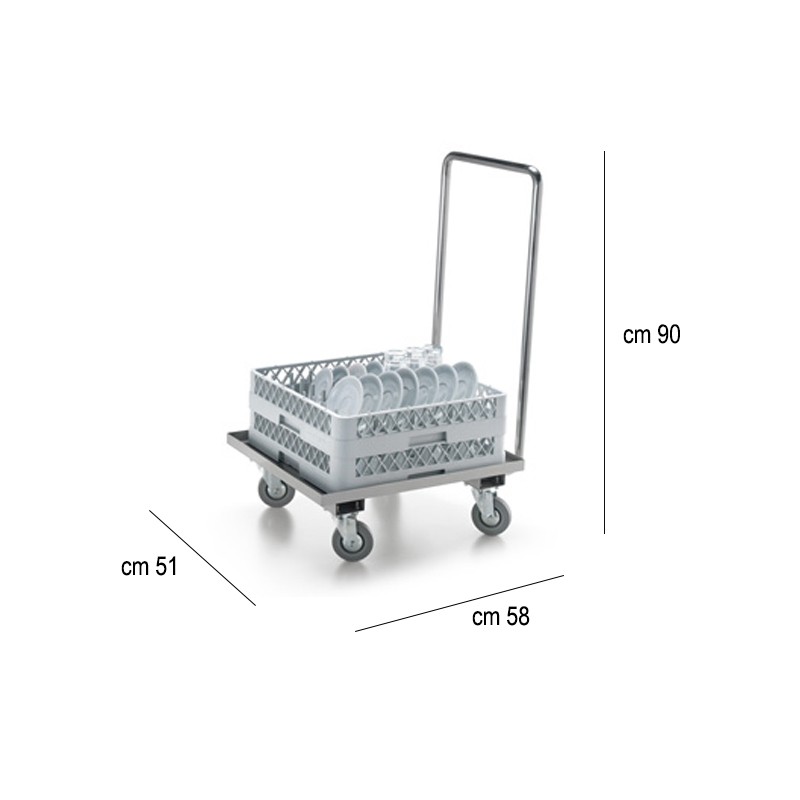 Carrello acciaio cestelli lavastoviglie Sirman  in Cestelli lavastoviglie