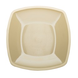 Piatti piani in plastica square champagne | Rausa srl