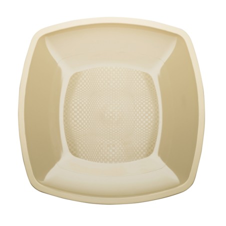 Piatti piani in plastica square champagne | Rausa srl