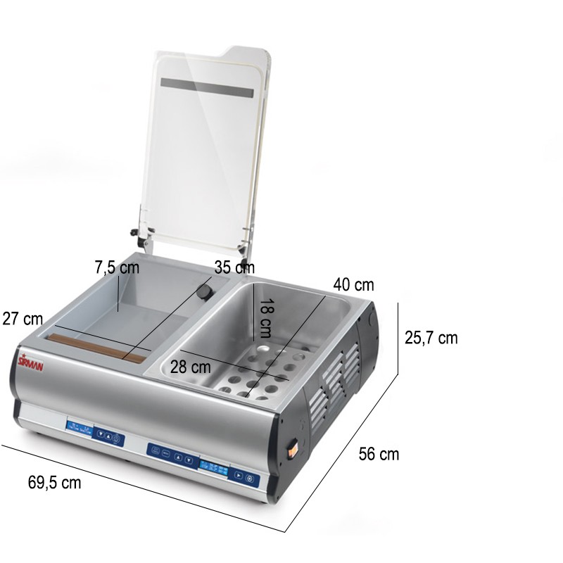 Sottovuoto a campana con sous vide Sirman  in Apparecchi per la preparazione