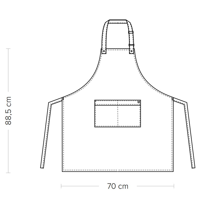 Grembiule con pettorina scozzese Giblors  in Grembiuli da sala