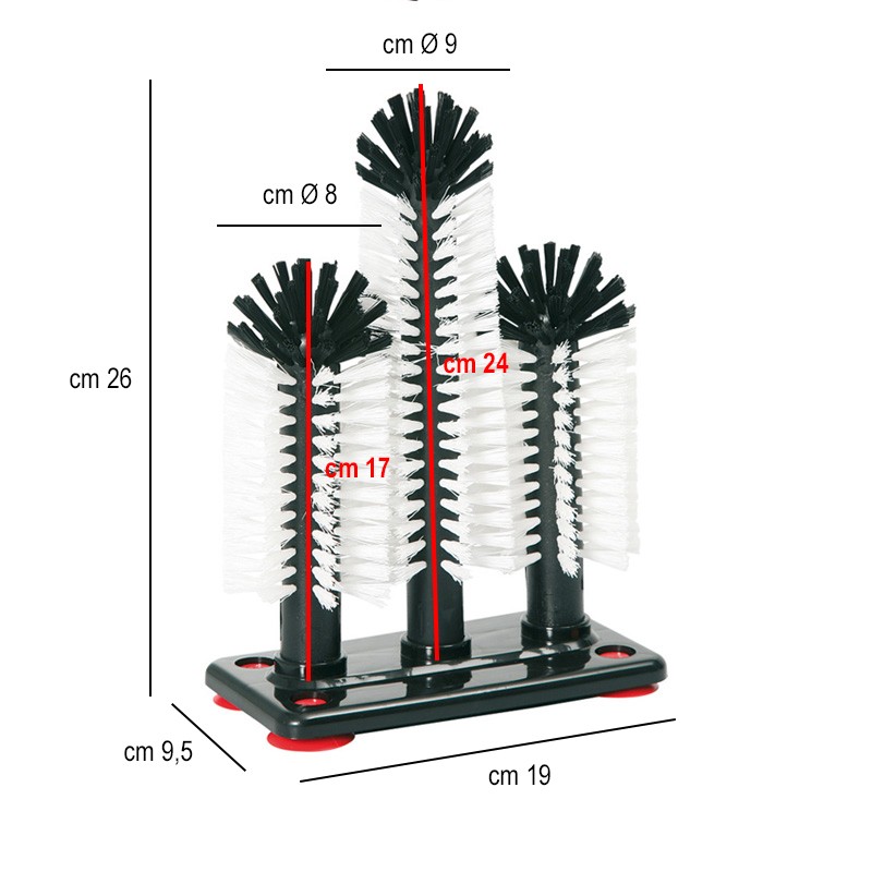 Spazzola lava bicchieri h. 18 Hendi  in Bar