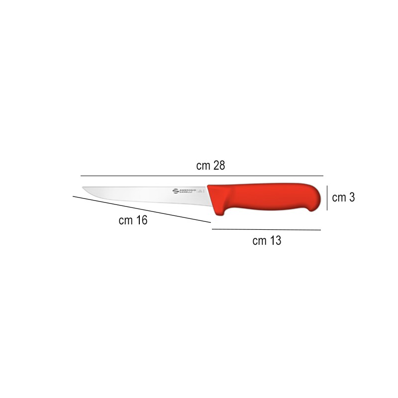 Coltello disosso sanelli manico rosso Ambrogio Sanelli coltelli  in Coltelli da cucina professionali