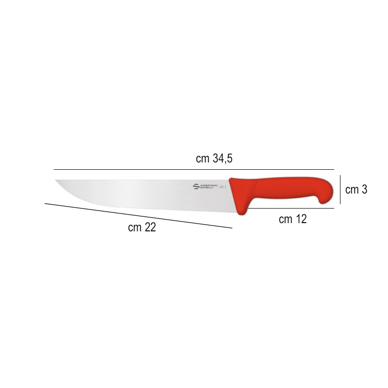 Coltello francese sanelli manico rosso Ambrogio Sanelli coltelli  in Coltelli da cucina professionali