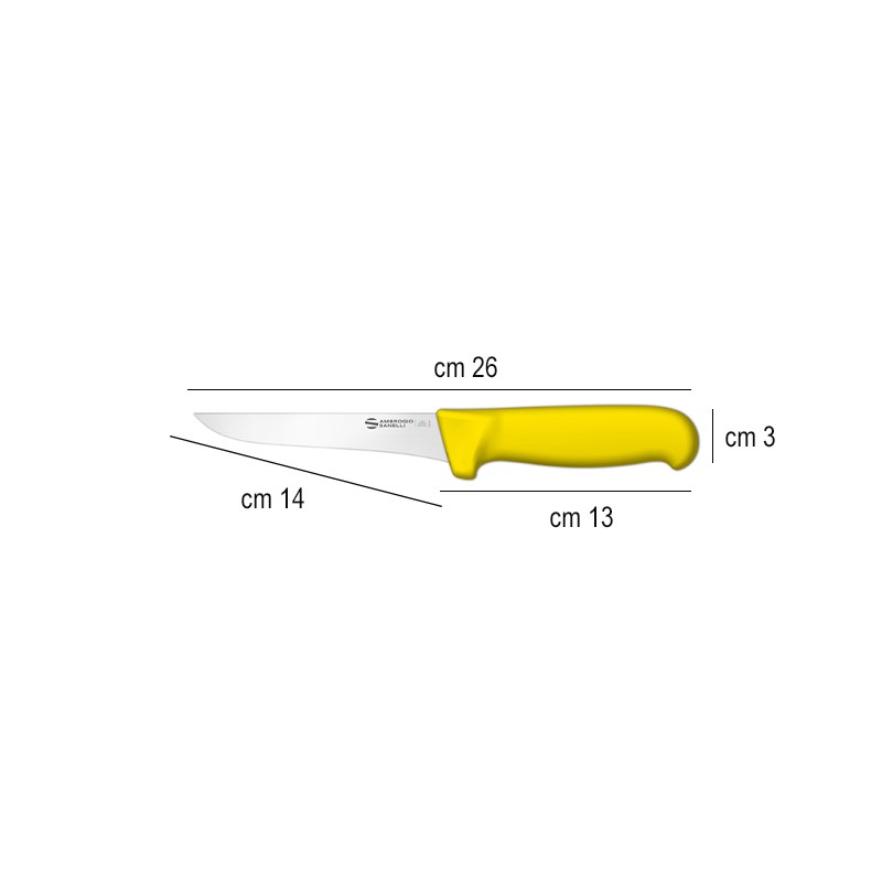Coltello disosso sanelli manico giallo Ambrogio Sanelli  in Coltelli speciali