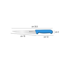 Coltello per sfilettare sanelli manico blu Ambrogio Sanelli coltelli  in Coltelli da cucina professionali