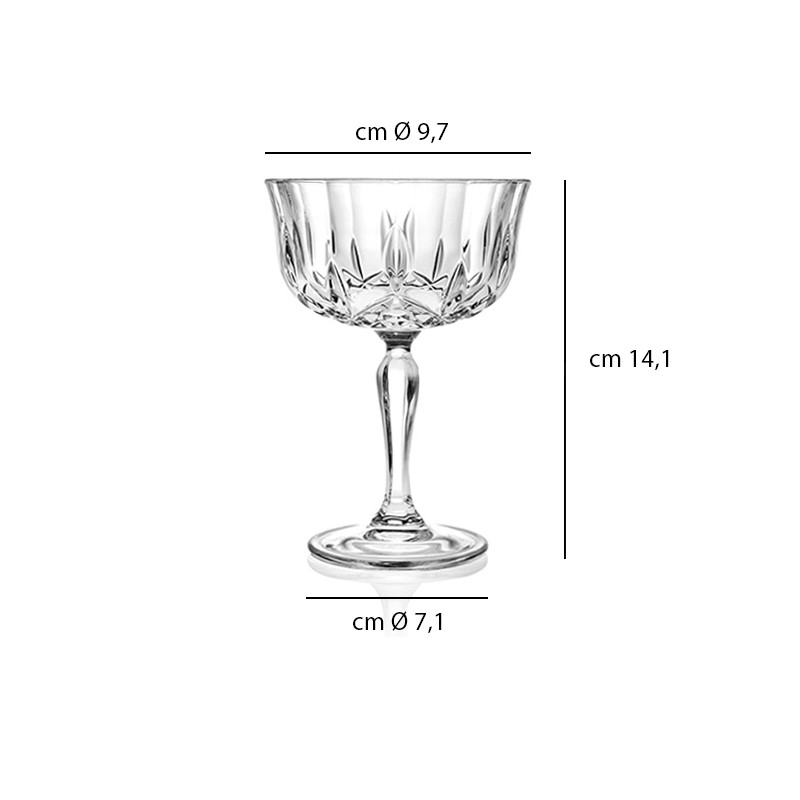 Coppa champagne Opera Rcr bicchieri  in Linee