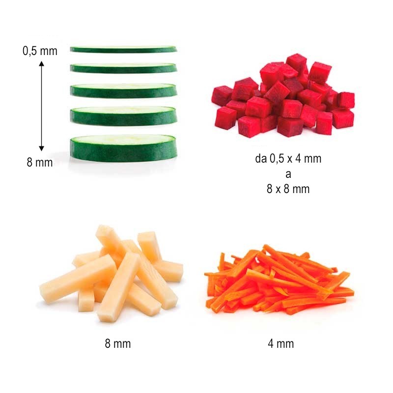 Mandolina affetta verdure verticale   in Grattugie professionali