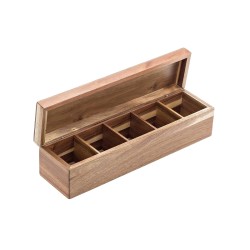 Porta bustine the 5 scomparti in legno  | Accessori bar | Rausa srl