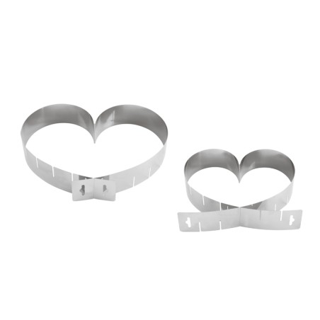 Teglia a forma di cuore in acciaio inox Padernò | Tortiere | Rausa srl