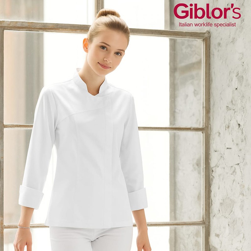 Giacca cuoco donna Celine bianca Giblors  in Giacca cuoco donna