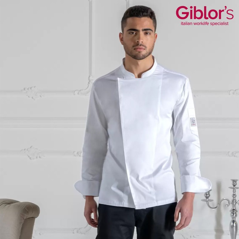 Giacca cuoco uomo Augustin bianca Giblors  in Giacca cuoco