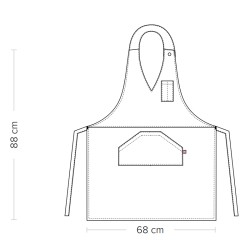 Grembiule con pettorina nero Lipari Giblors  in Grembiuli da sala