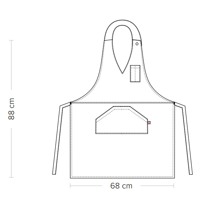Grembiule con pettorina nero Lipari Giblors  in Grembiuli da sala
