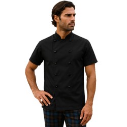 Giacca cuoco manica corta colore nero | Rausa srl