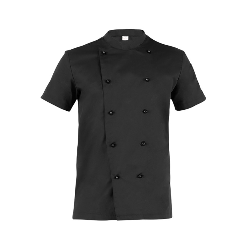 Giacca cuoco nera manica corta Giblors  in Giacca cuoco