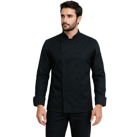 Giacca cuoco uomo modello Adriano nera | Rausa srl