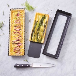 Stampo crostata rettangolare fondo mobile Sambonet Paderno  in Tortiere