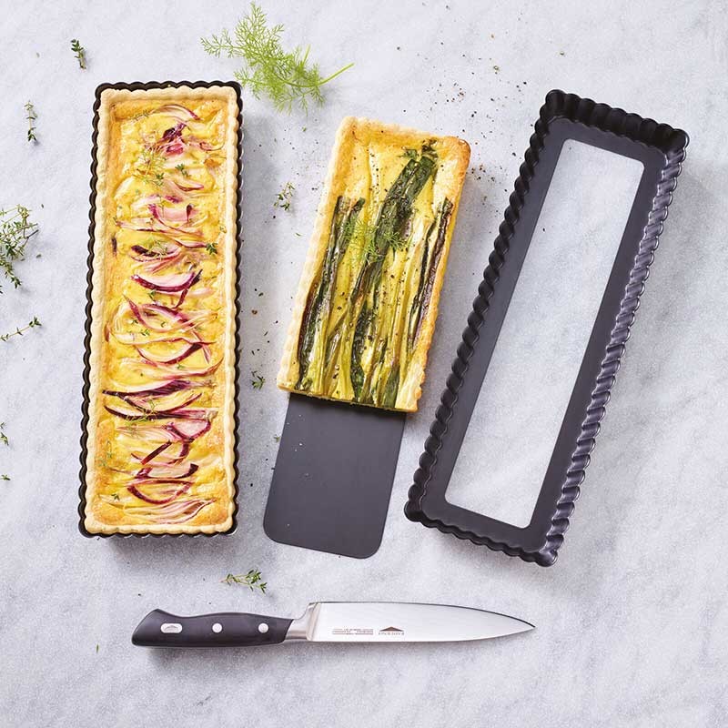 Stampo crostata rettangolare fondo mobile Sambonet Paderno  in Tortiere