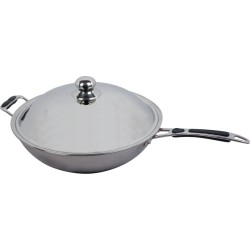 Padella Wok per induzione in acciaio inox | Rausa srl