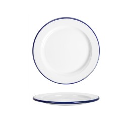 Piatto piano vintage in ferro smaltato | Piatti da ristorante | Rausa