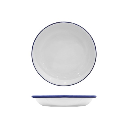 Piatto fondo vintage in ferro smaltato | Piatti da ristorante | Rausa