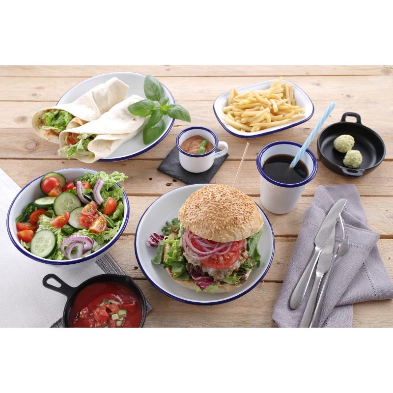 Ciotola vintage in ferro smaltato Hendi  in Porcellane