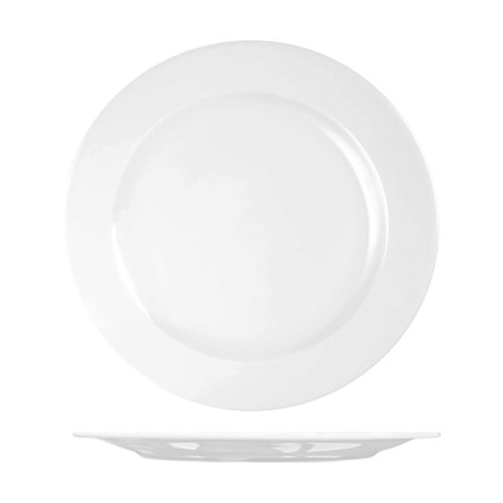 Piatto piano churchill profile bianco | Piatti da ristorante | Rausa srl