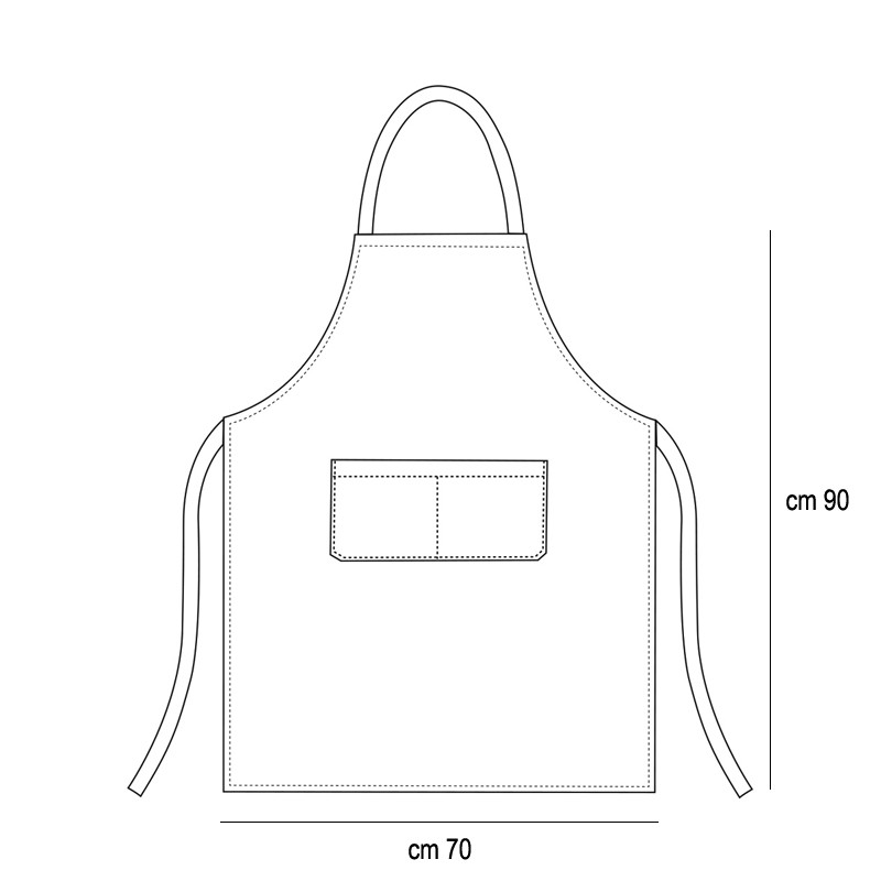 Grembiule cucina con pettorina grigio Isacco  in Grembiuli cucina