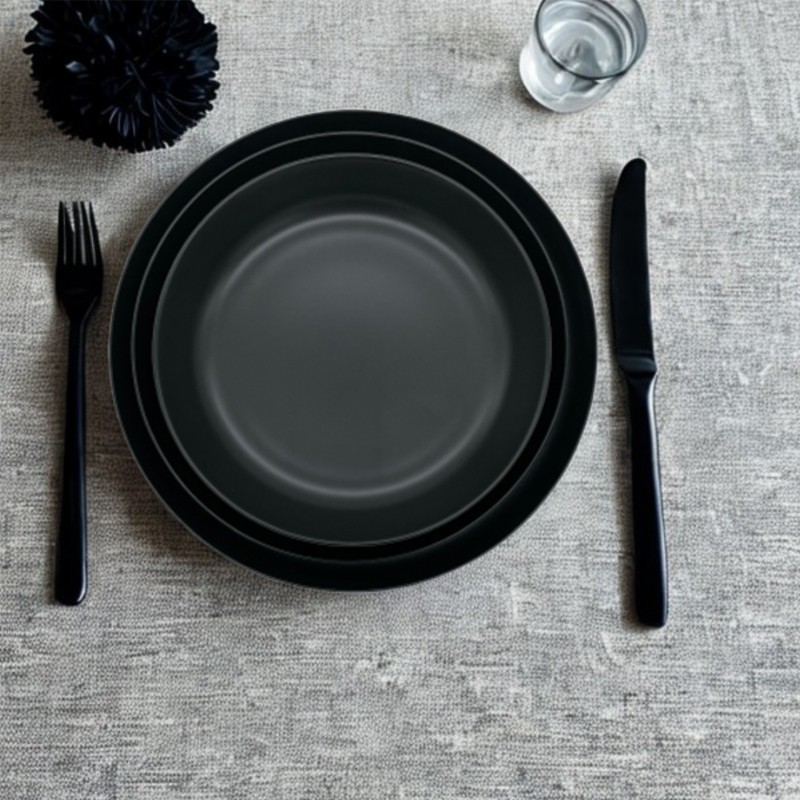 Insalatiera nera opaca nordika   in Linee