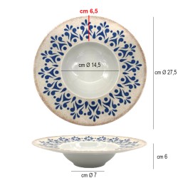 Piatto fondo pasta bowl linea napoli   in Linee