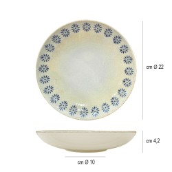 Piatto fondo decorato linea siviglia Saturnia Porcellane  in Linee