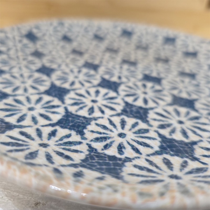 Piatto frutta decorato linea siviglia Saturnia Porcellane  in Linee