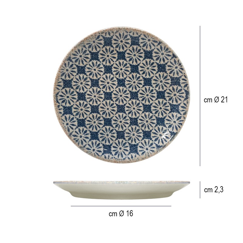 Piatto frutta decorato linea siviglia Saturnia Porcellane  in Linee