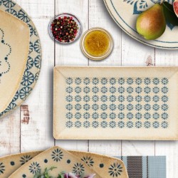 Vassoio rettangolare decorato linea kimi   in Linee