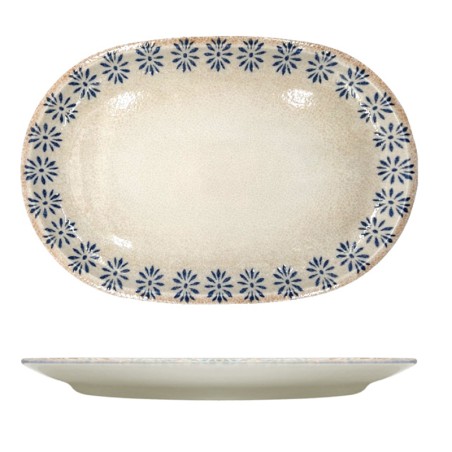 Vassoio ovale decorato linea roma | Piatti da ristorante | Rausa srl