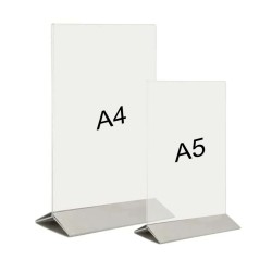 Portamenu da tavolo con base in acciaio inox | Menù | Rausa srl