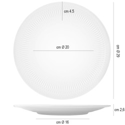 Piatto piano utopia   in Porcellane