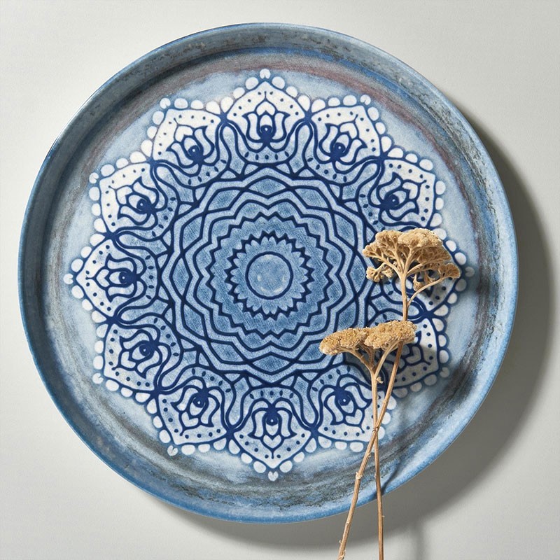 Pasta bowl gural blue voyage   in Linee