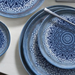 Pasta bowl gural blue voyage   in Linee