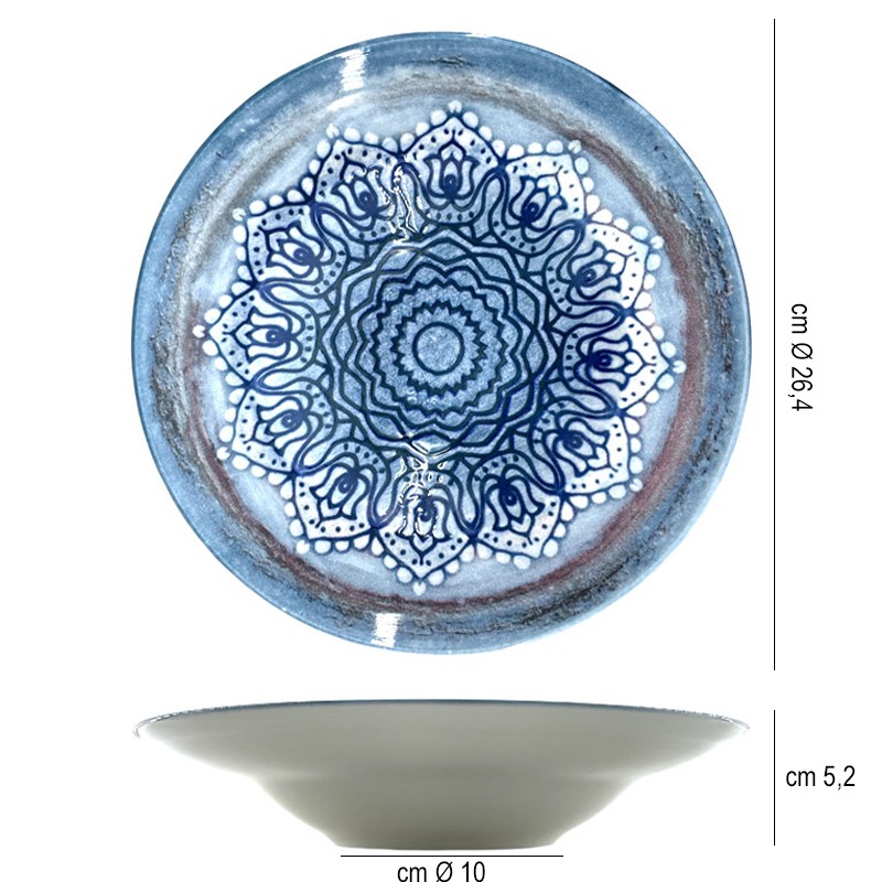 Pasta bowl gural blue voyage   in Linee