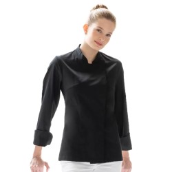Giacca cuoco donna modello Celine nera | Rausa srl