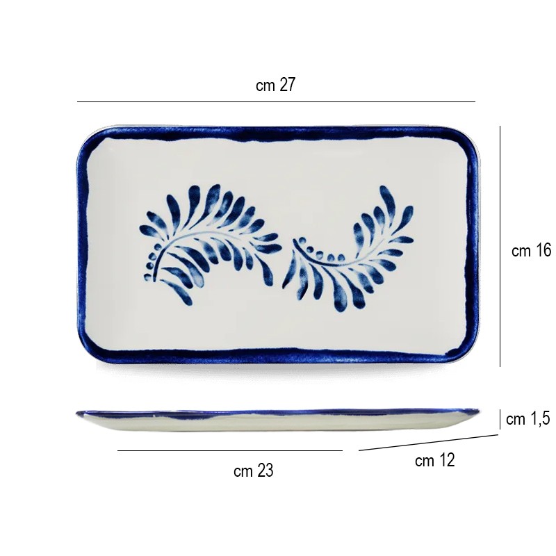 Vassoio rettangolare harvest mediterranean Dudson  in Porcellane